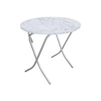 100 Cm Yuvarlak  Masa Beyaz Mermer