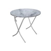 100 Cm Yuvarlak  Masa Gri Mermer