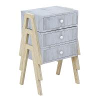 Ahşap Ayak 3 Lü Gofret Sehpa Antik  146
