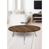 Yer Sofrası 100 Cm Yuvarlak Ceviz Renk