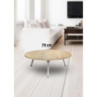 Yer Sofrası 70 Cm Yuvarlak Meşe Renk