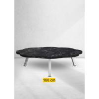 Yer Sofrası 100 Cm Papatya Koyu Siyah Mermer Renk