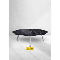 Yer Sofrası 90 Cm Papatya Siyah Mermer Renk