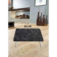 Yer Sofrası 60*90  Cm Dikdörtgen Koyu Siyah Mermer Renk