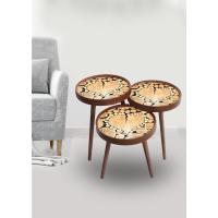 Yuvarlak Retro Ahşap Ayaklı Kahve 167