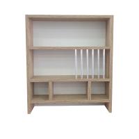 Dekoratif Baharatlık Terek Mutfak Rafı Meşe 60*70*15