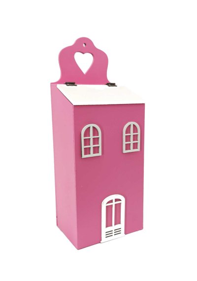 Ahşap Ekmeklik Evli Koyu Pembe