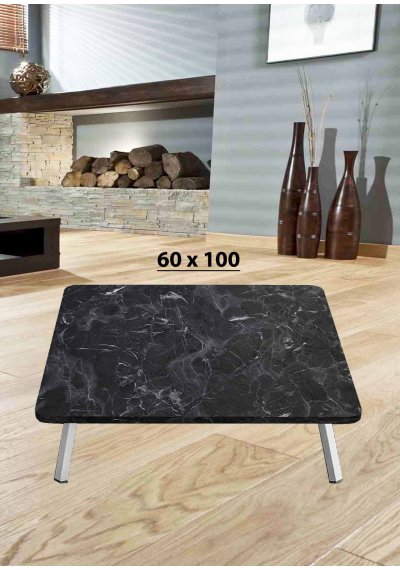Yer Sofrası 60*100 Cm Dikdörtgen Koyu Siyah Mermer Renk
