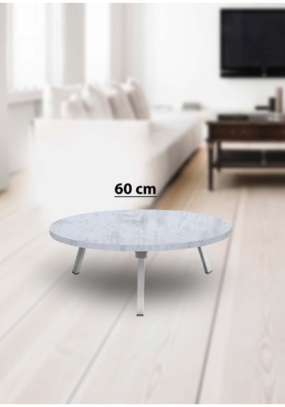 Yer Sofrası 60 Cm Yuvarlak Antik Renk