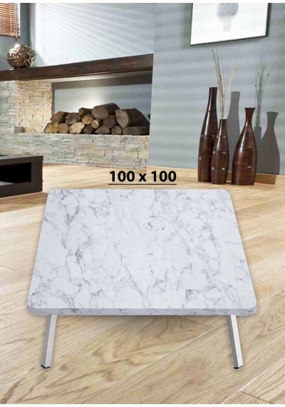 Yer Sofrası 100*100 Cm Kare Beyaz Mermer Renk