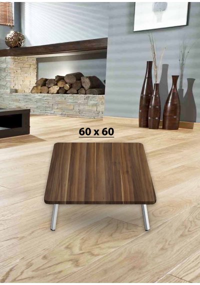 Yer Sofrası 60*60 Cm Kare Ceviz Renk