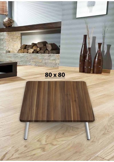 Yer Sofrası 80*80 Cm Kare Ceviz Renk