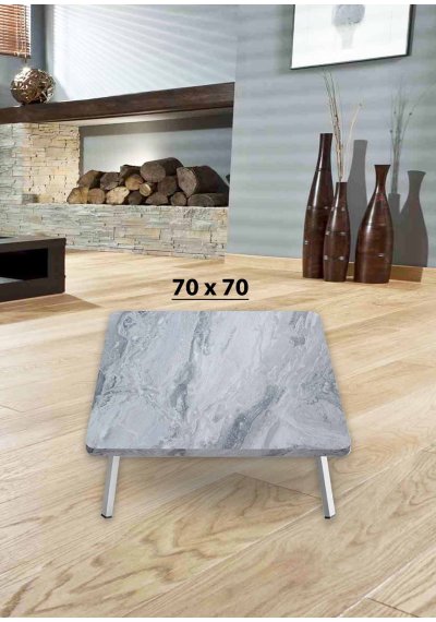Yer Sofrası 70*70 Cm Kare Gri Mermer Renk
