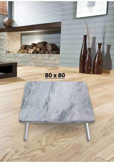 Yer Sofrası 80*80 Cm Kare Gri Mermer Renk