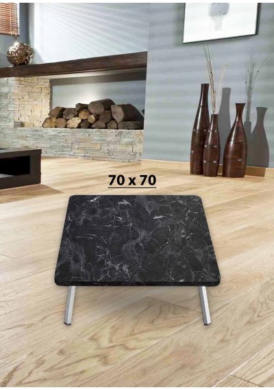 Yer Sofrası 70*70 Cm Kare Kahve Mermer Renk
