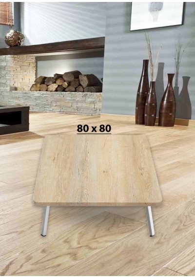 Yer Sofrası 80*80 Cm Kare Meşe Renk