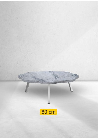 Yer Sofrası 60 Cm Papatya Gri Mermer Renk