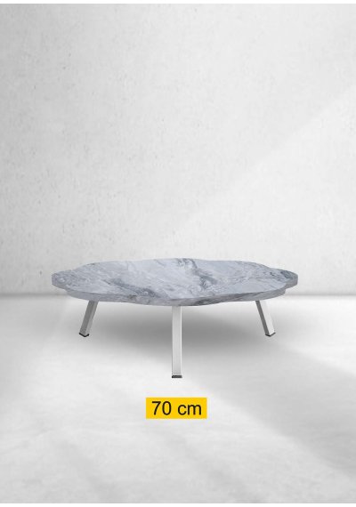 Yer Sofrası 70 Cm Papatya Gri Mermer Renk