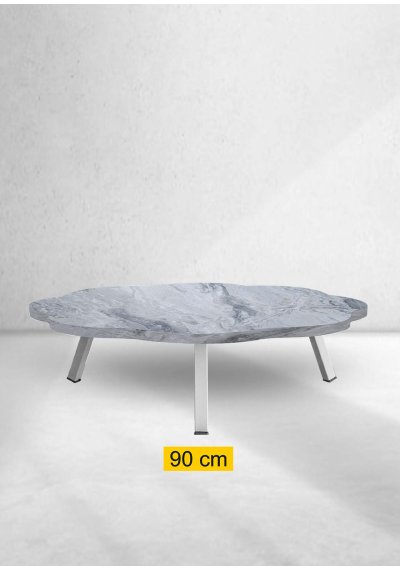 Yer Sofrası 90 Cm Papatya Gri Mermer Renk