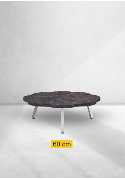 Yer Sofrası 60 Cm Papatya Kahve Mermer Renk