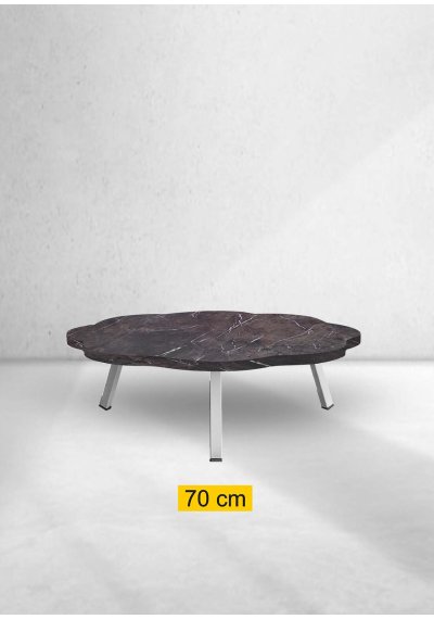 Yer Sofrası 70 Cm Papatya Kahve Mermer Renk