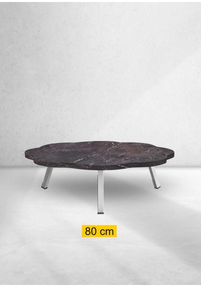 Yer Sofrası 80 Cm Papatya Kahve Mermer Renk