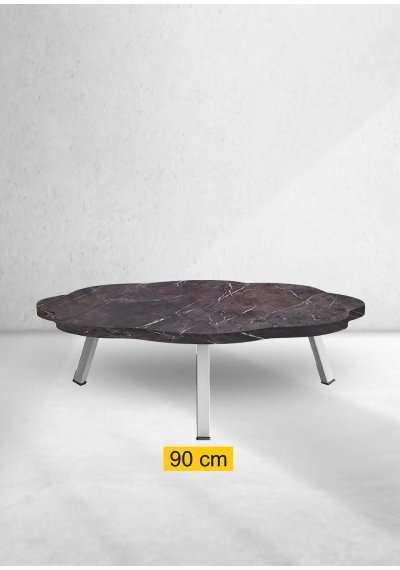 Yer Sofrası 90 Cm Papatya Kahve Mermer Renk