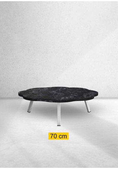 Yer Sofrası 70 Cm Papatya Koyu Siyah Mermer Renk
