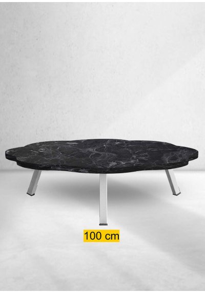 Yer Sofrası 100 Cm Papatya Koyu Siyah Mermer Renk