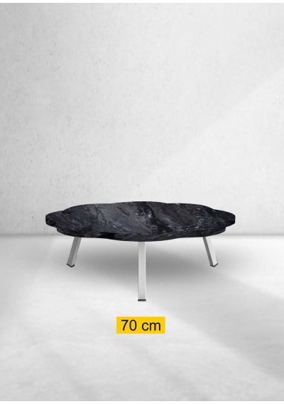 Yer Sofrası 70 Cm Papatya Siyah Mermer Renk