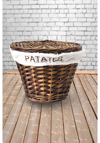 Patates Soğan Sepeti Hasır Kahve